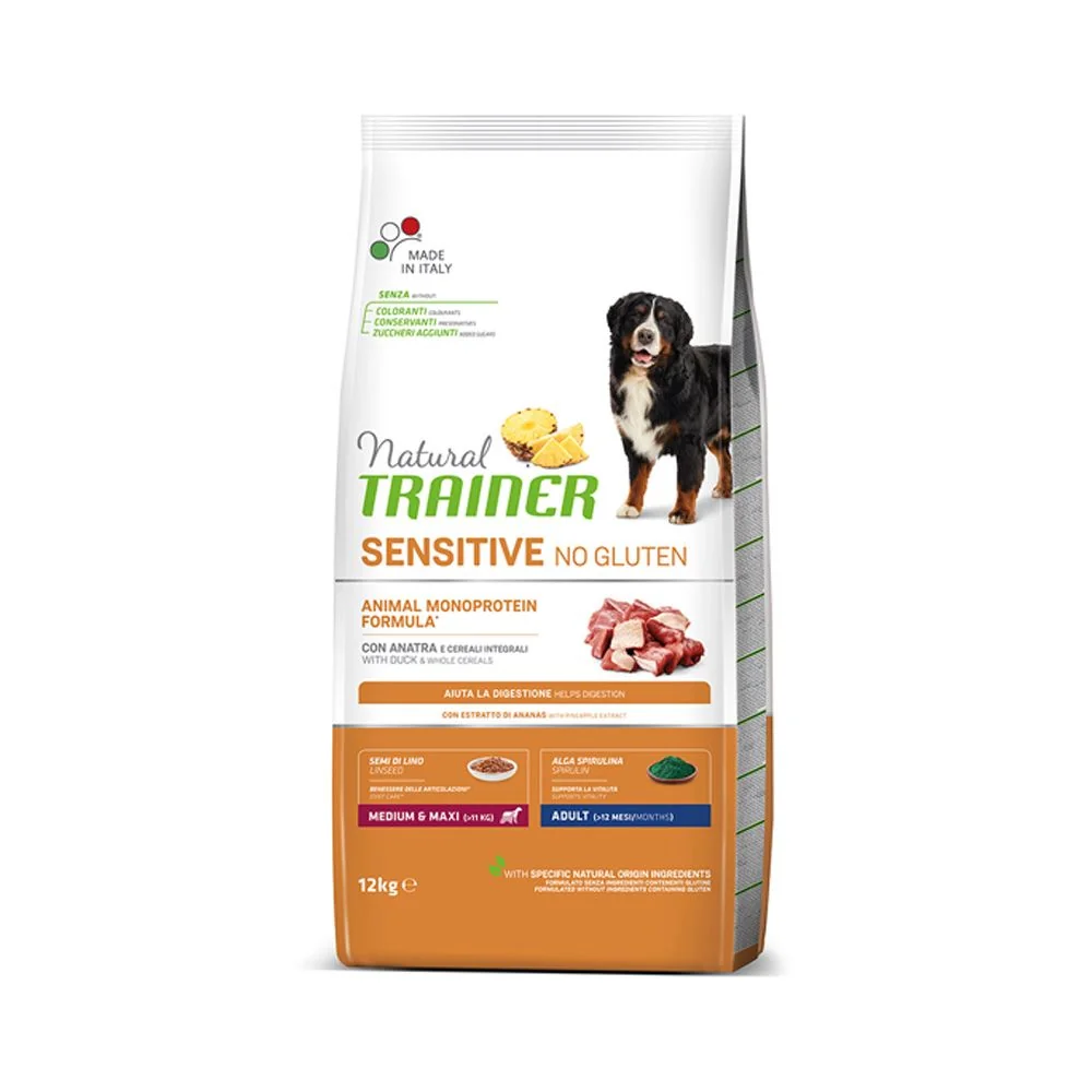 Natural Trainer No gluten medium/maxi kachna granule 12 kg