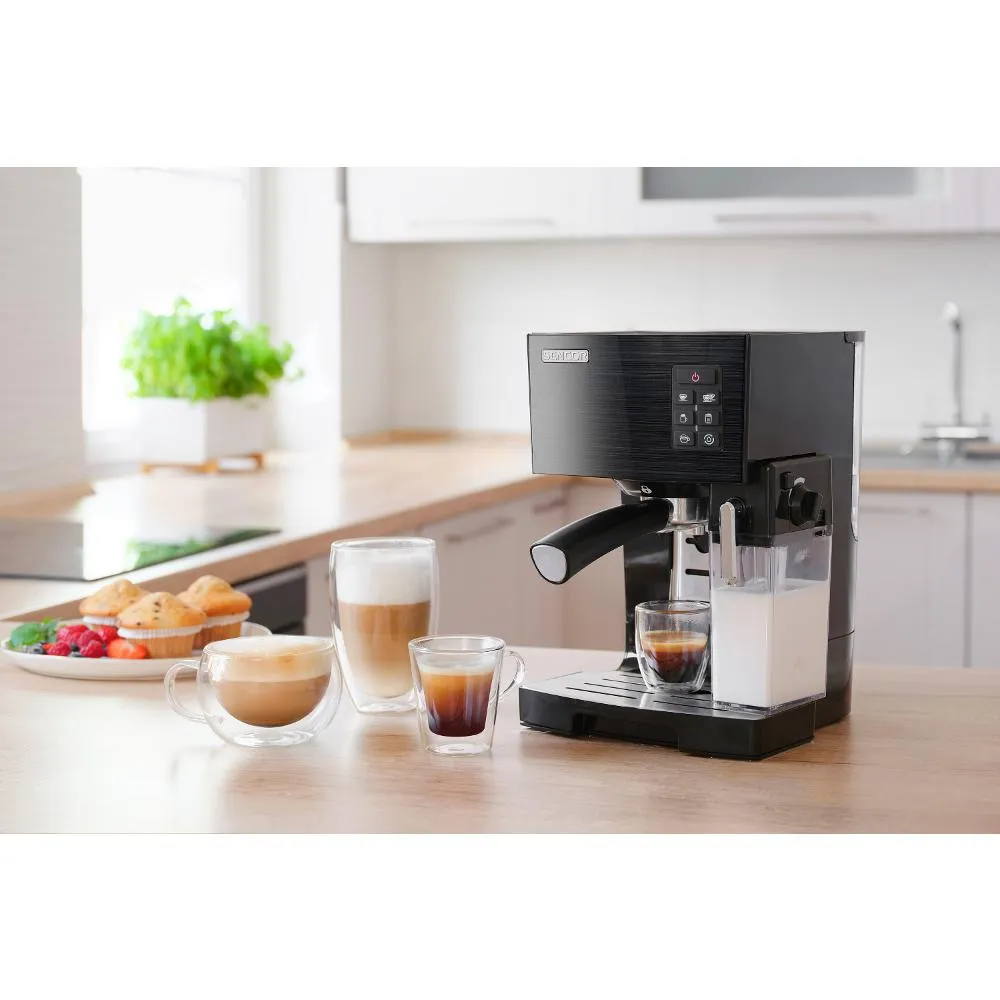 SENCOR SES 4050SS-EUE3 Espresso poloautomatický pákový kávovar černý