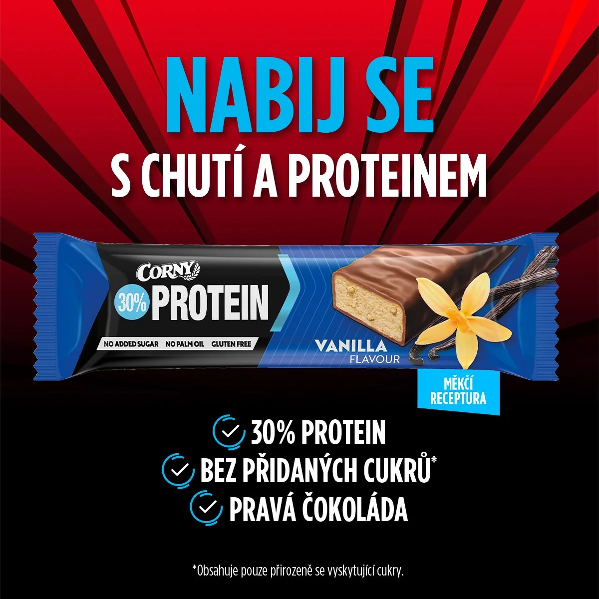 Corny Protein 30% vanilka 50 g