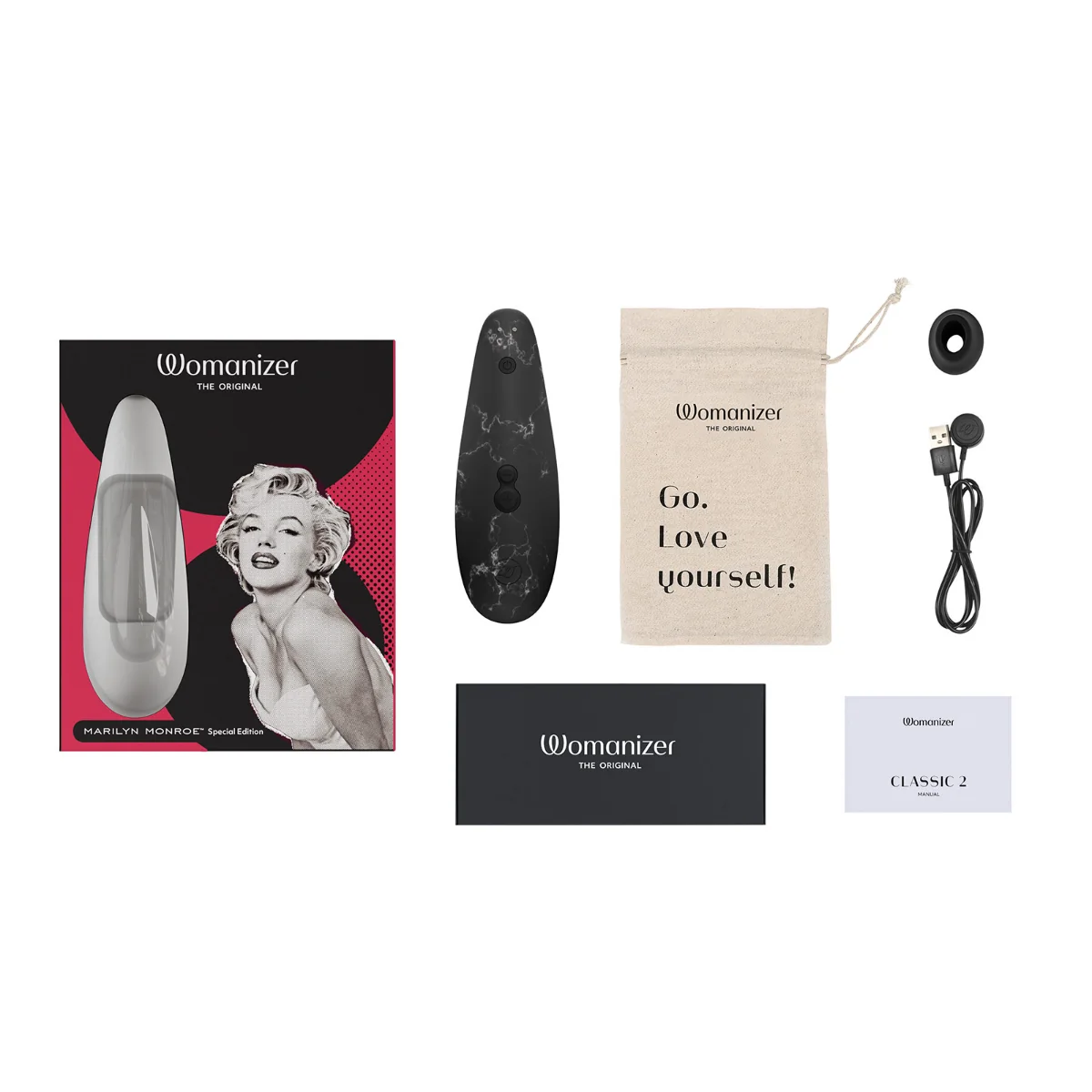 Womanizer Marilyn Monroe black marble 