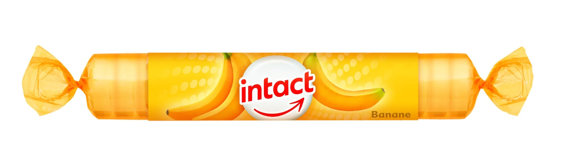 Intact Hroznový cukr s vitaminem C banán rolička 40 g