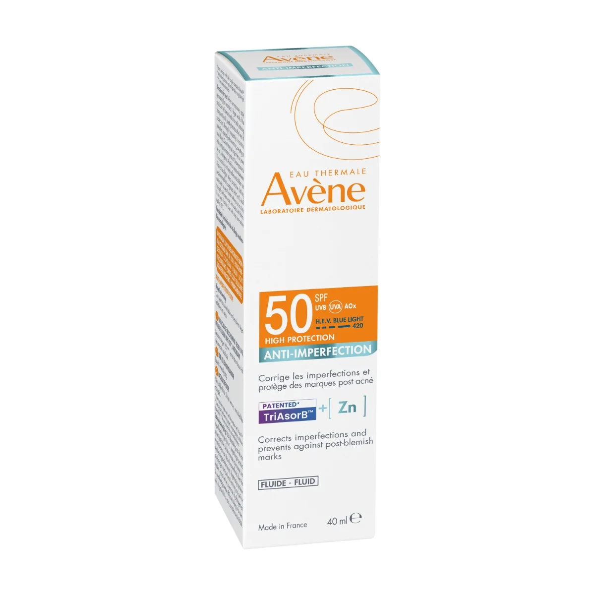 Avène Fluid proti nedokonalostem pleti SPF50 40 ml