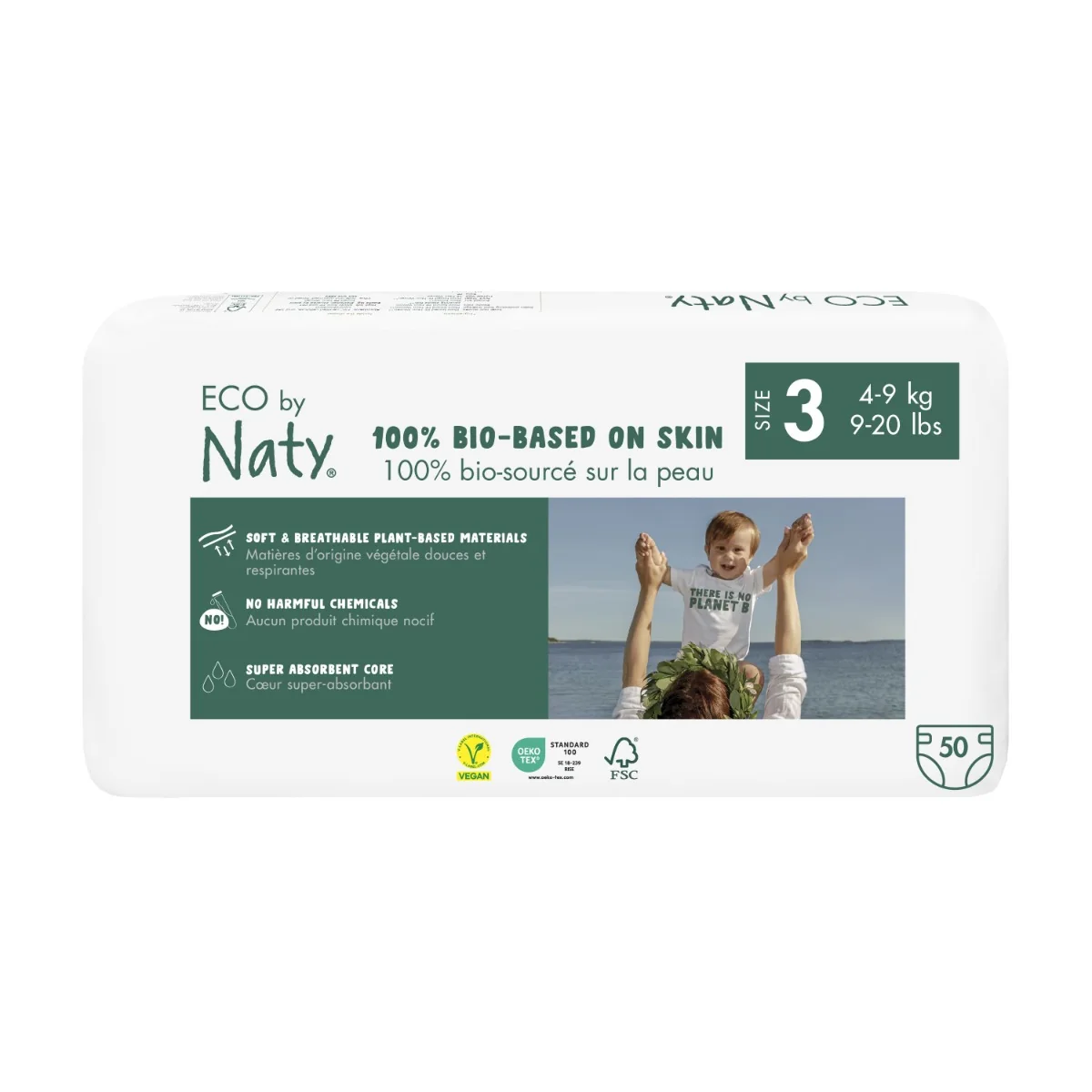 ECO by Naty Midi 4-9 kg dětské plenky 50 ks