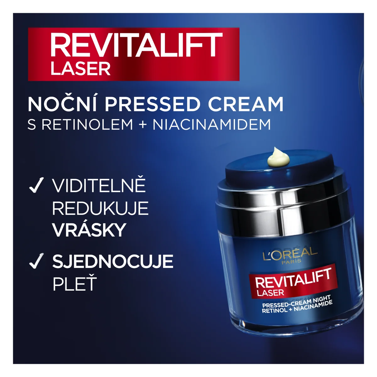 Loréal Paris Revitalift Laser Pressed Cream s retinolem noční krém 50 ml