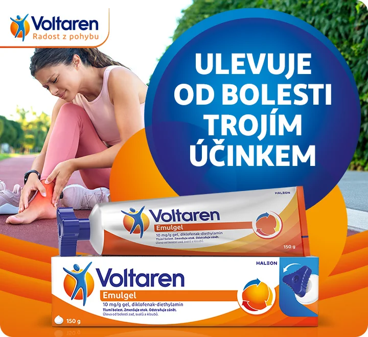 Voltaren Emulgel. Ulevuje od bolesti trojím účinkem.