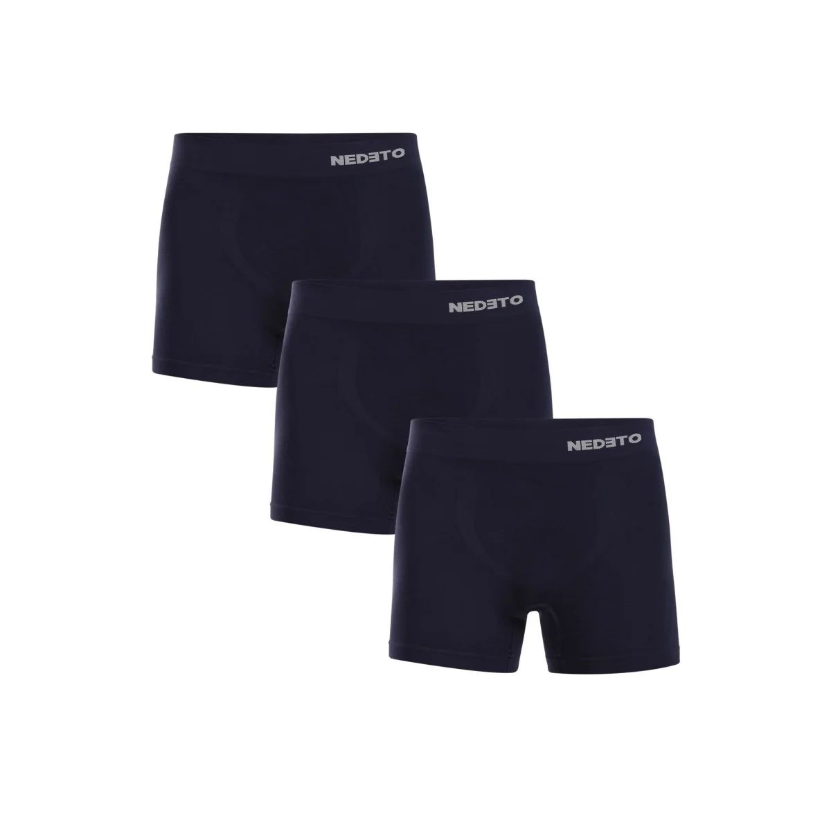 Nedeto 3PACK pánské boxerky bezešvé bambusové modré (3NDTB002S) XL 