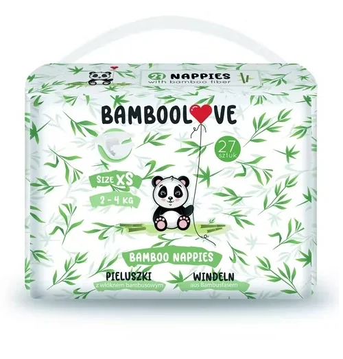 Bamboolove Pleny jednorázové Bambus vel. XS 2-4 kg 27 ks