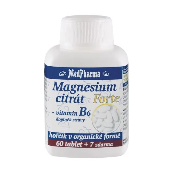 Medpharma Magnesium citrát Forte + vitamin B6 67 tablet