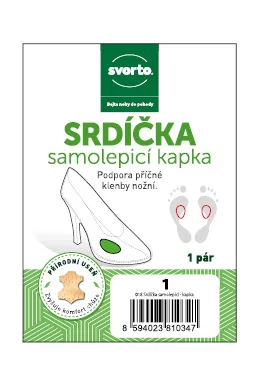 Svorto 018 Srdíčka samolepící kapka vel. 1 1 pár béžová