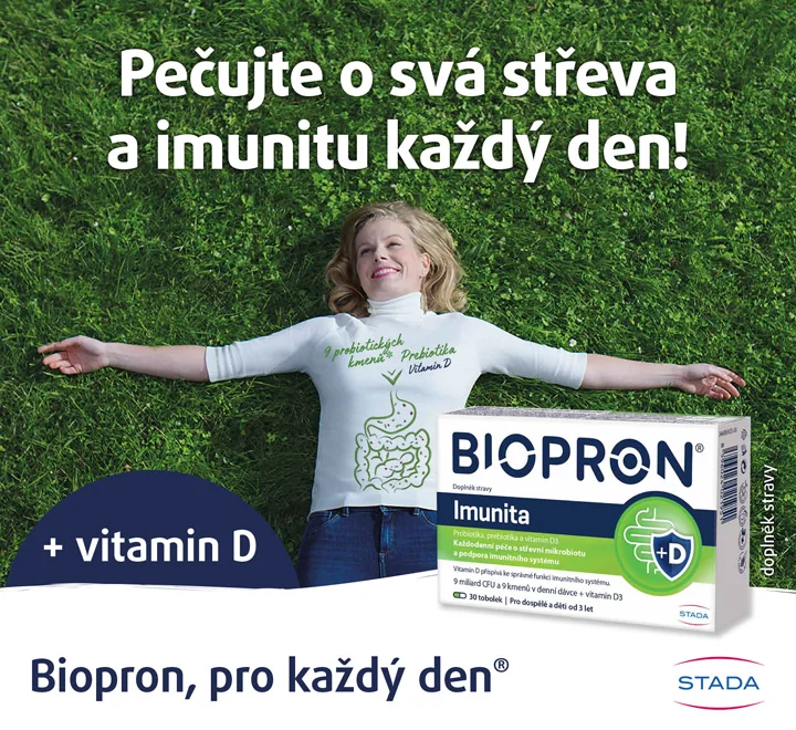 Biopron® 9 Immunity pečujte o svá střeva a imunitu každý den. 9 probiotických kmenů v denní dávce, 9 miliard + prebiotika + vitamin D