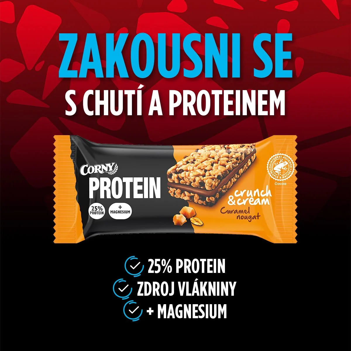 Corny Protein Crunch & Cream karamel-nugát 35 g