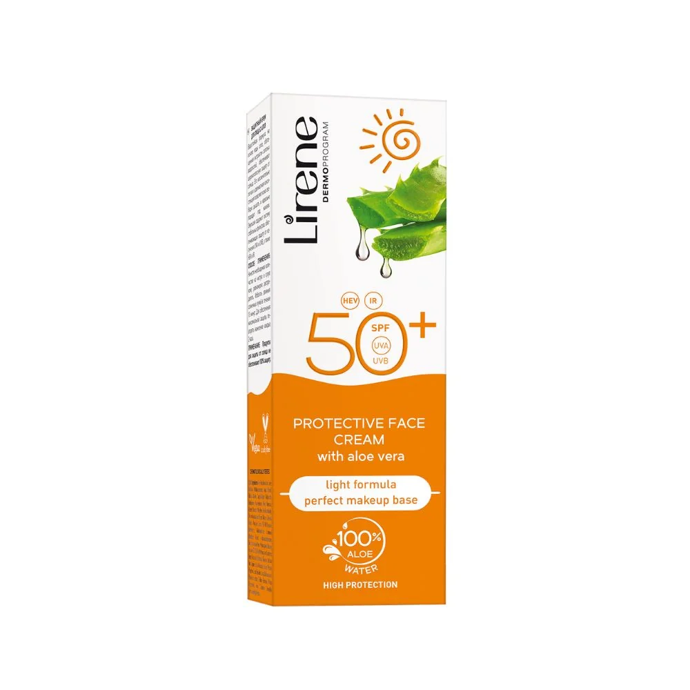 Lirene Sun care Ochranná pleťová emulze Aloe vera SPF50 50 ml