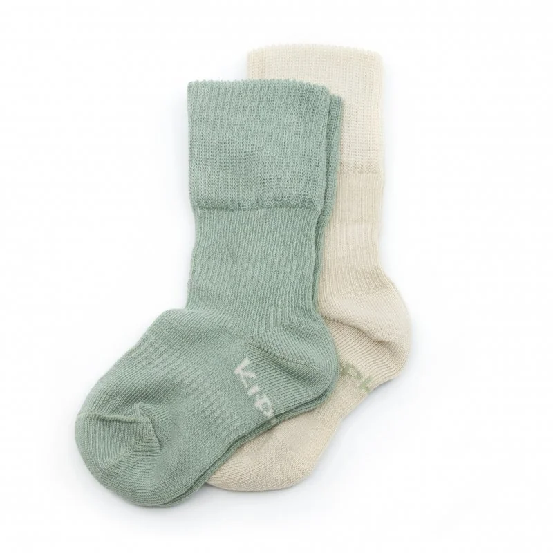 KipKep dětské ponožky Stay-on-Socks 12-18m 2páry Calming Green 