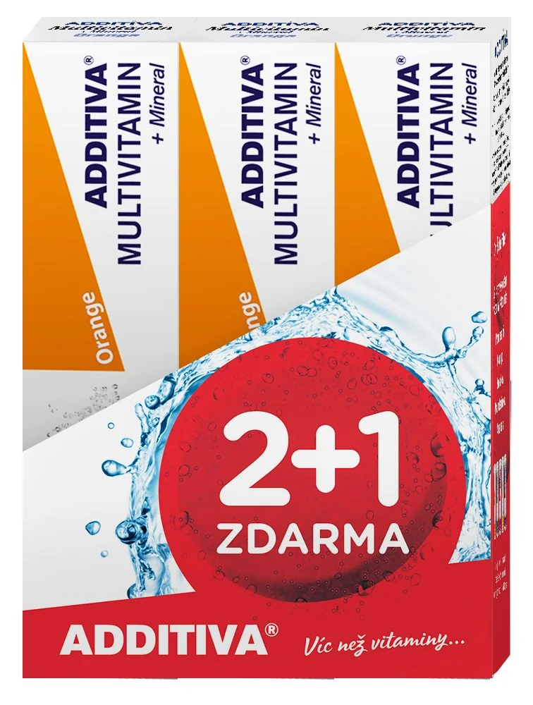 Additiva Multivitamin 2+1 pomeranč 3x20 šumivých tablet