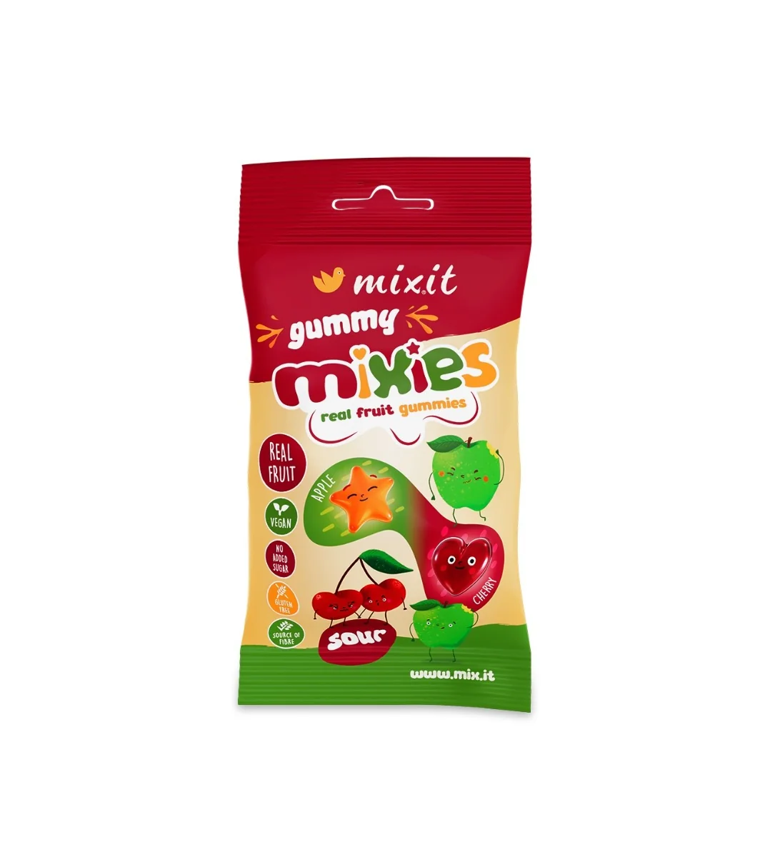 Mixit Ovocné Mixies Jablko & Třešeň přírodní želé bonbony 35 g