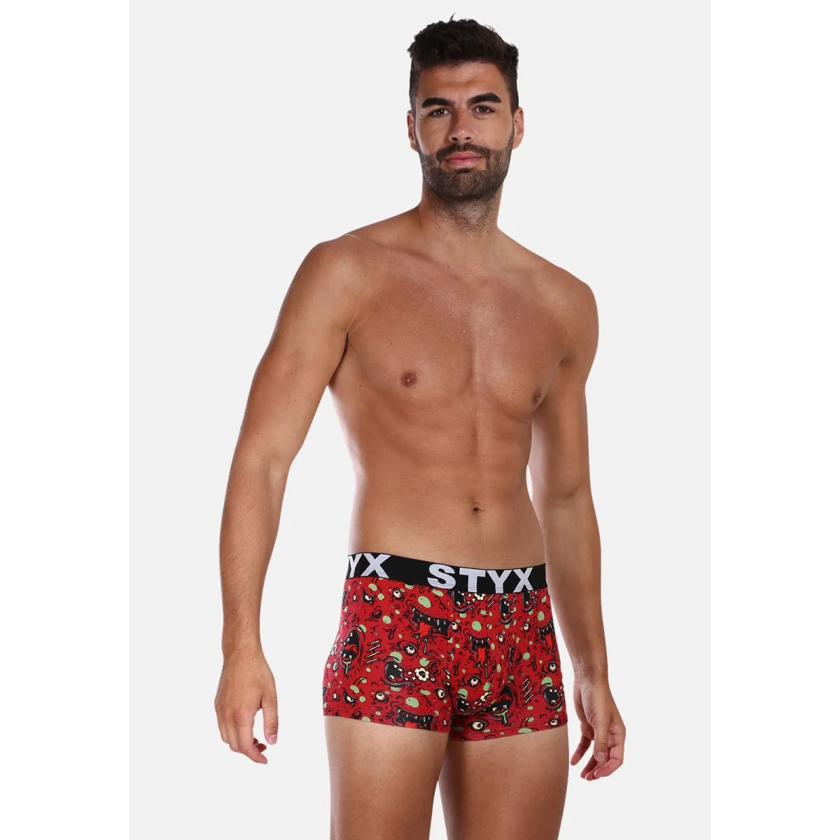 Styx Pánské boxerky art sportovní guma zombie (G1451) XXL 