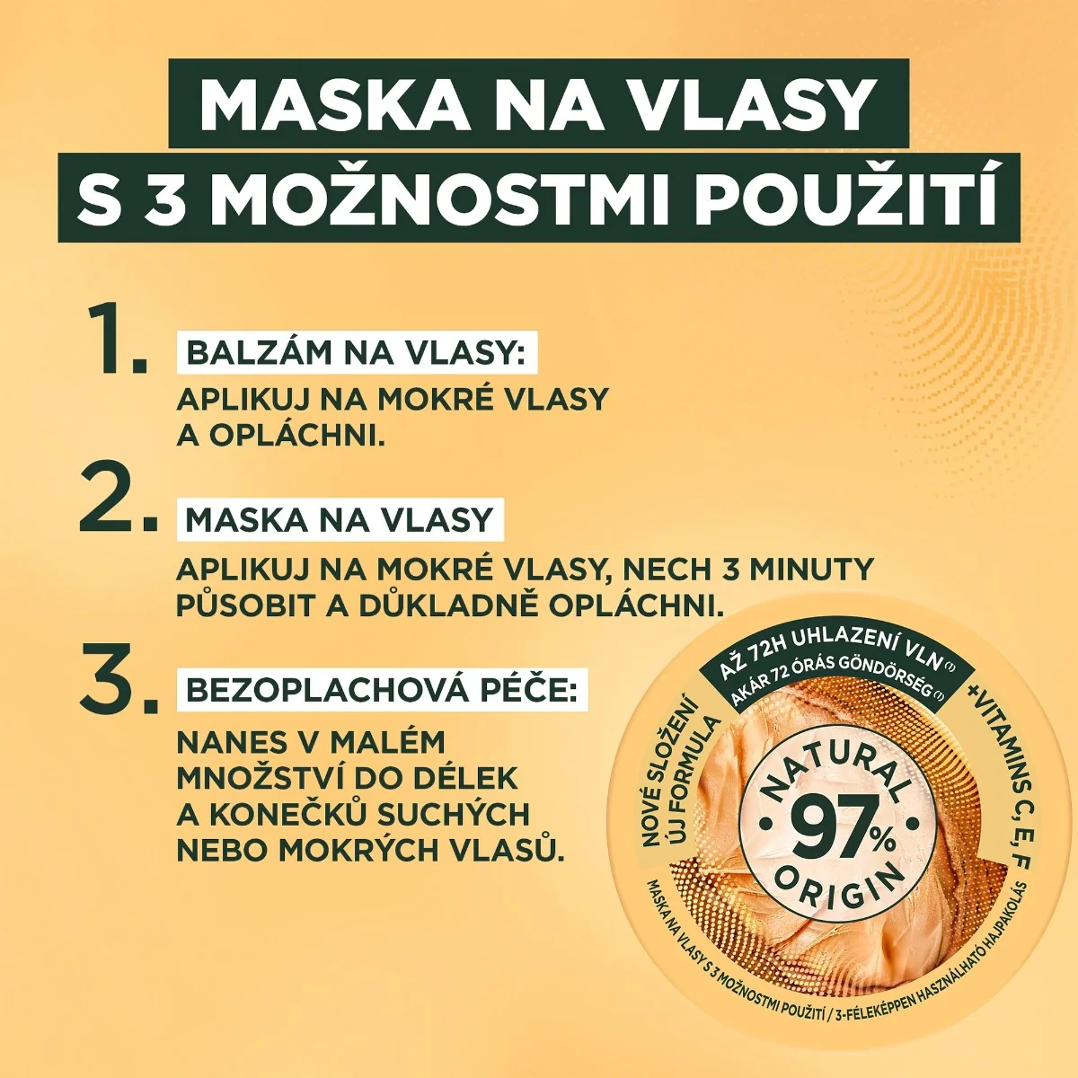 Garnier Fructis Hair Food Cocoa Butter uhlazující maska pro nepoddajné vlasy 400 ml