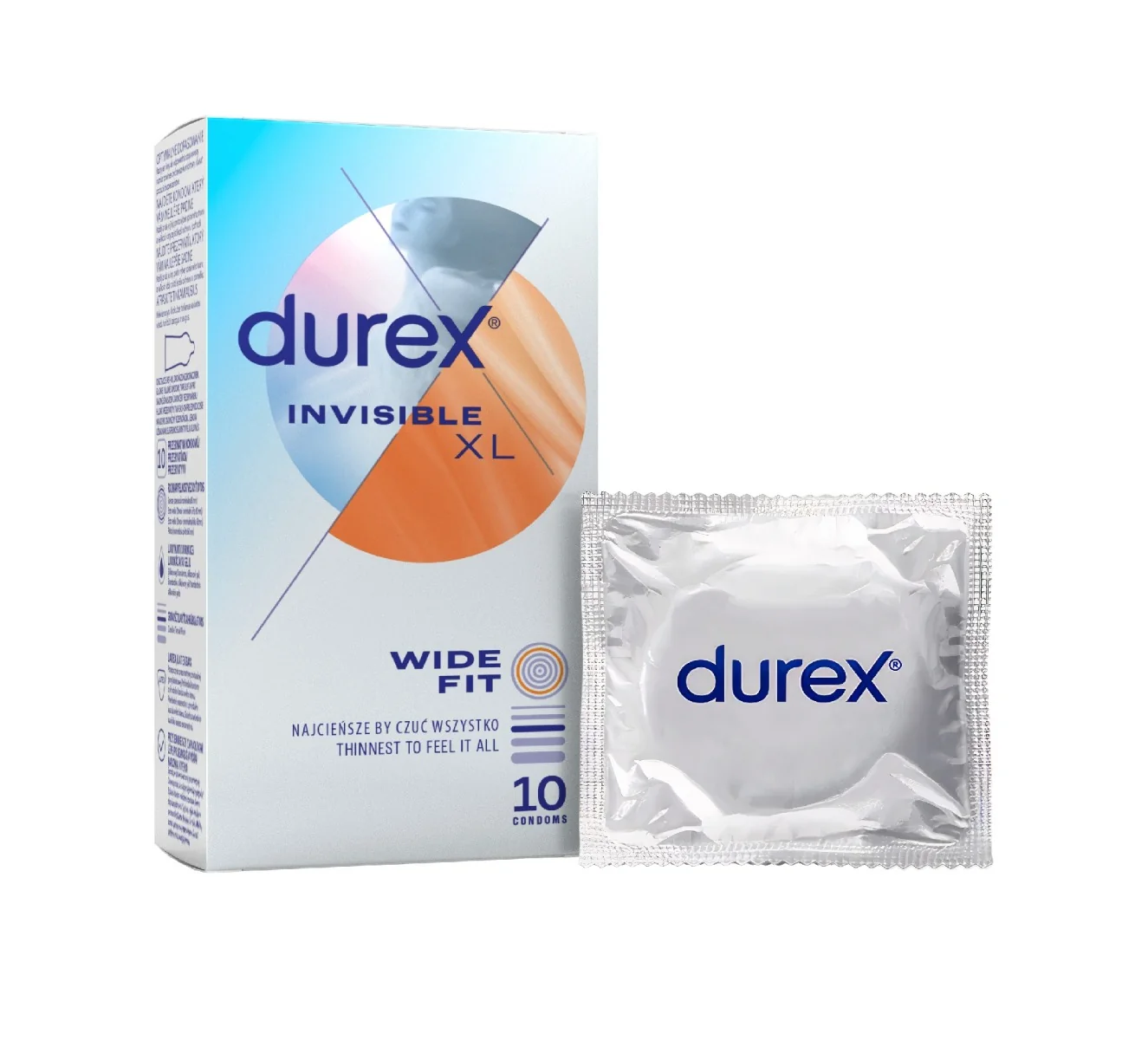 Durex Invisible XL kondomy 10 ks