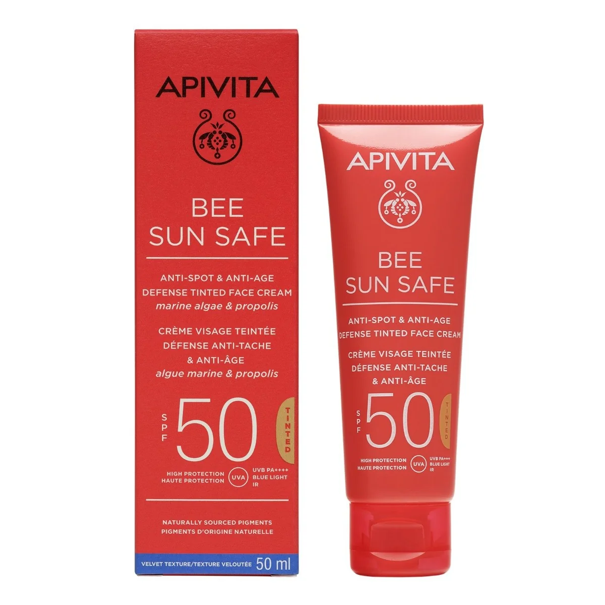 APIVITA Anti-Spot Anti-Age SPF50 tónovaný krém 50 ml