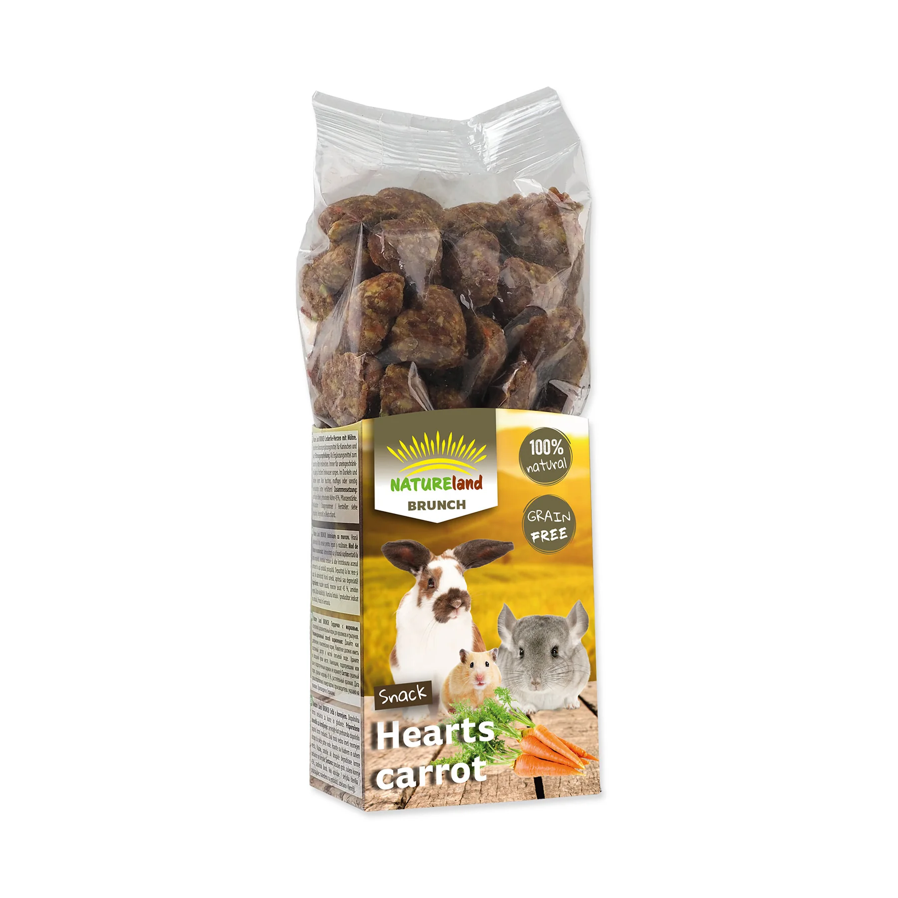 Nature Land Pochoutka Brunch srdíčka s mrkví 150 g