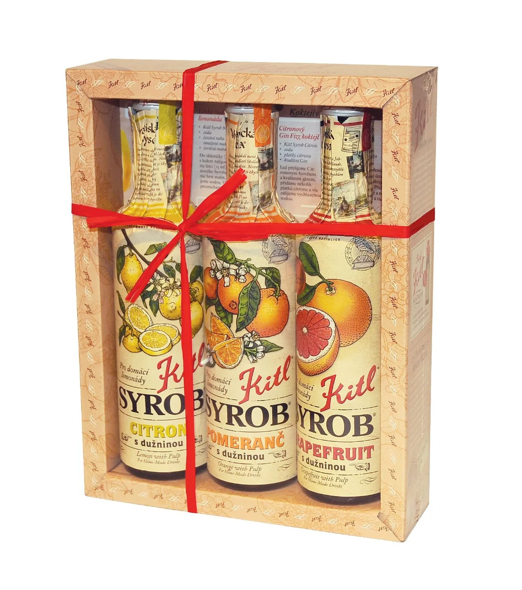 Kitl Syrob Citrusy Grep, Citron, Pomeranč dárkové balení 3x500 ml