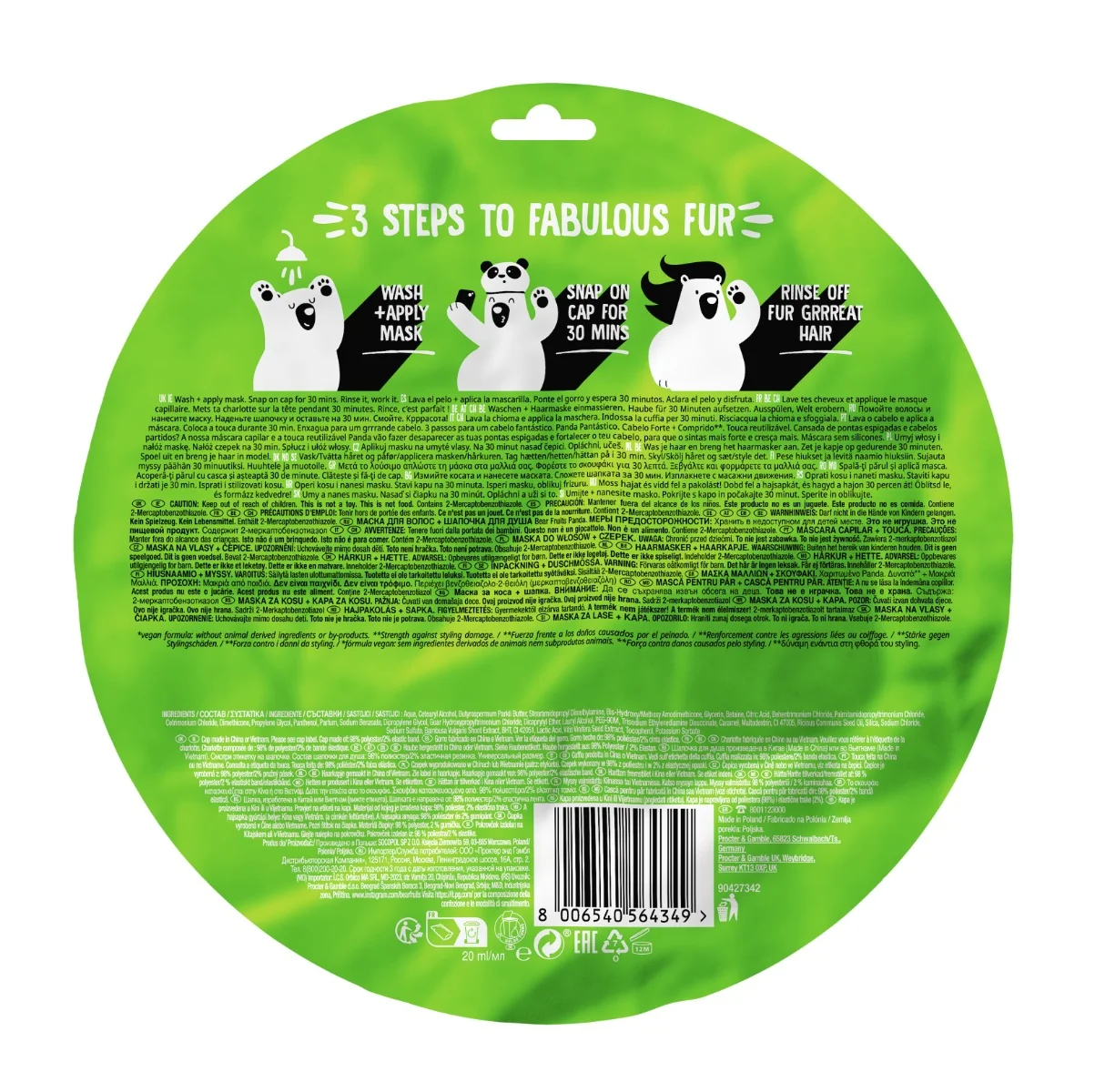 Bear Fruits Panda maska na dlouhé vlasy 20 ml