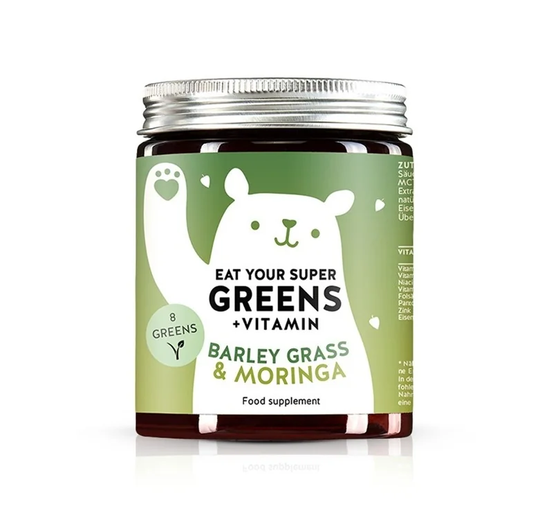 Bears With Benefits Eat Your Super Greens vitaminy s ječmenem a moringou 60 ks