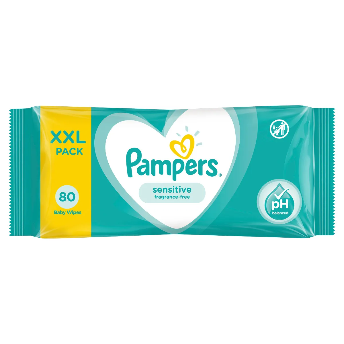 Pampers Sensitive XXL vlhčené ubrousky 80 ks