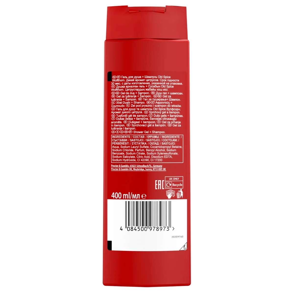 Old Spice Wolfthorn Pánský sprchový gel a šampon 400 ml