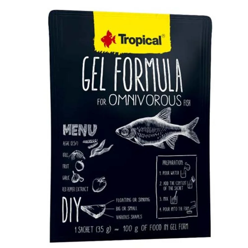 Tropical Gel Formula for Omnivorous Fish 1000ml 3x35g krmivo ve formě želé pro všežr 