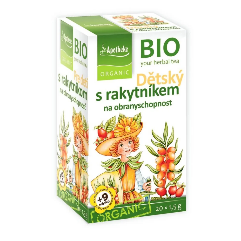 Apotheke BIO Dětský čaj s rakytníkem na obranyschopnost nálevové sáčky 20x1,5 g