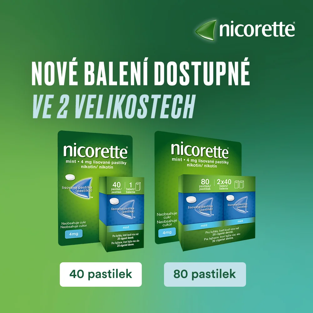 Nicorette Mint 4 mg 2x40 lisovaných pastilek