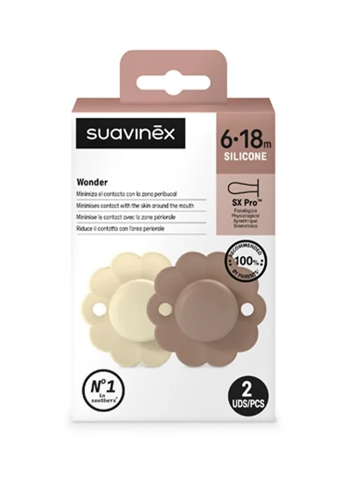 Suavinex Wonder Dudlík 6-18m 2 ks whitecap+raw