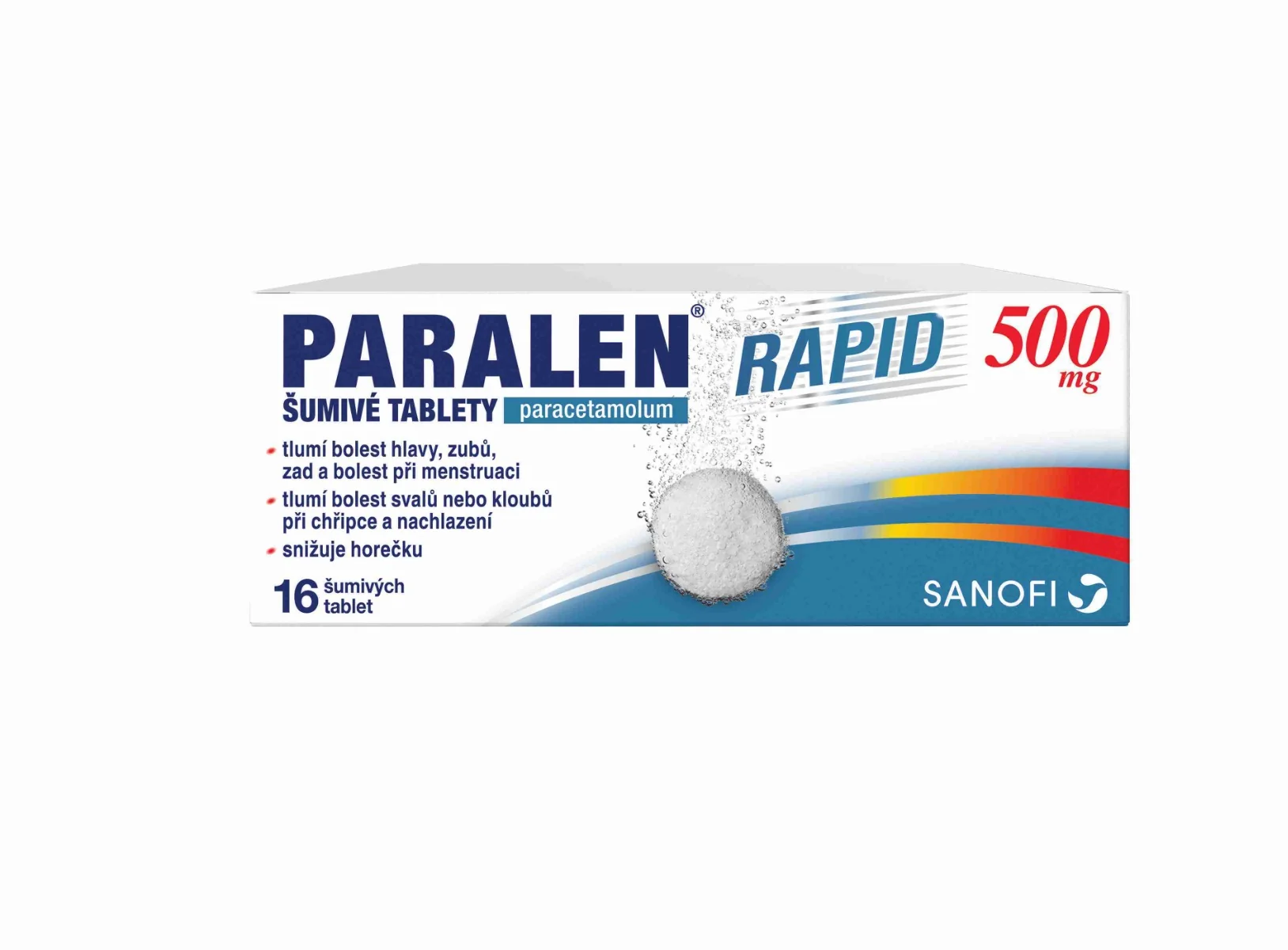 Paralen Rapid 500 mg 16 šumivých tablet