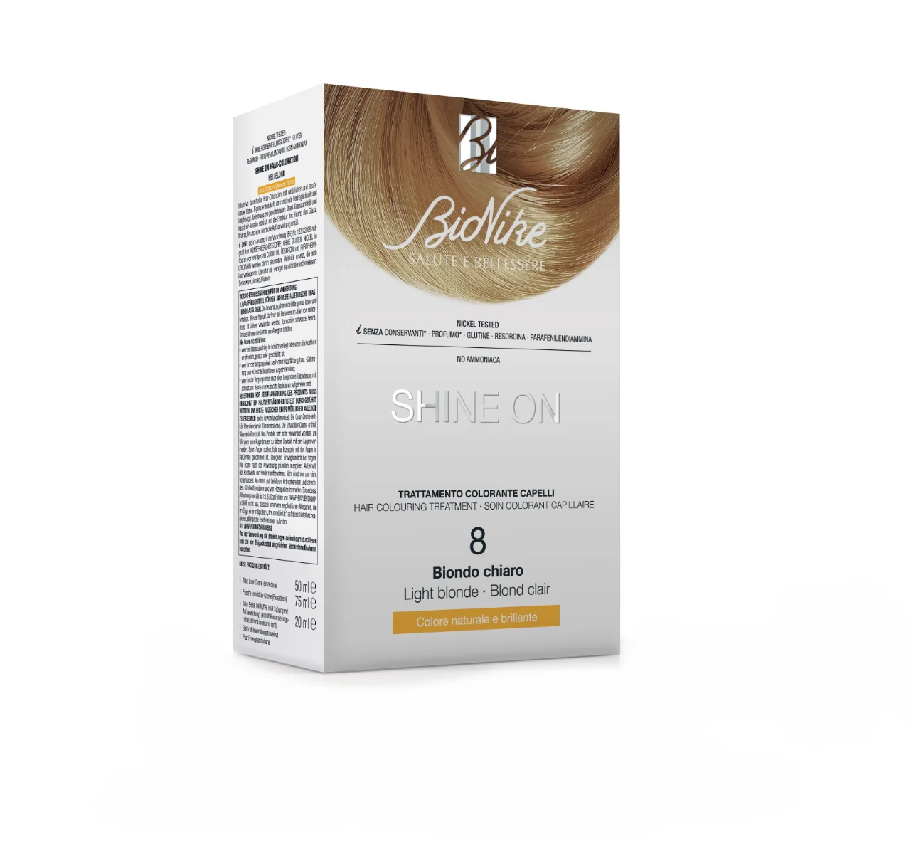 Bionike Shine on Hair colouring treatment light blond barva na vlasy 75 ml světlá blond