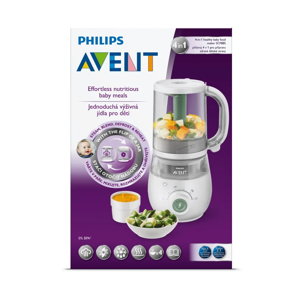 Philips Avent Parní hrnec s mixérem 4v1 SCF885 