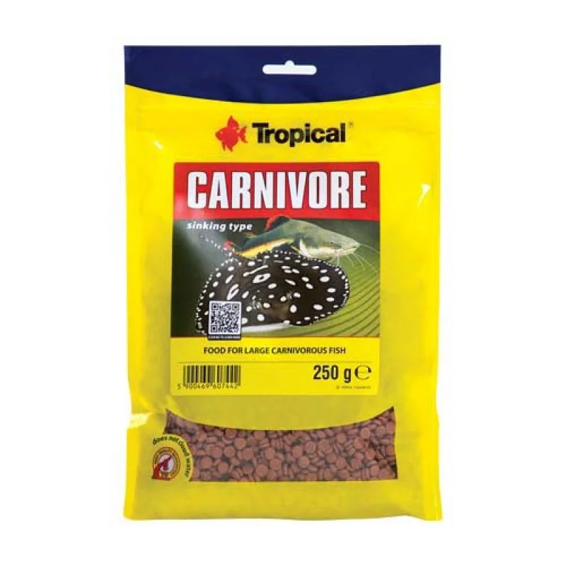 Tropical Carnivore 250g krmivo pro velké a střední ryby