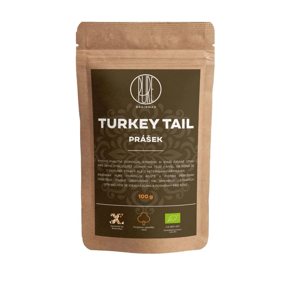 BrainMax Pure Turkey Tail BIO prášek 100 g