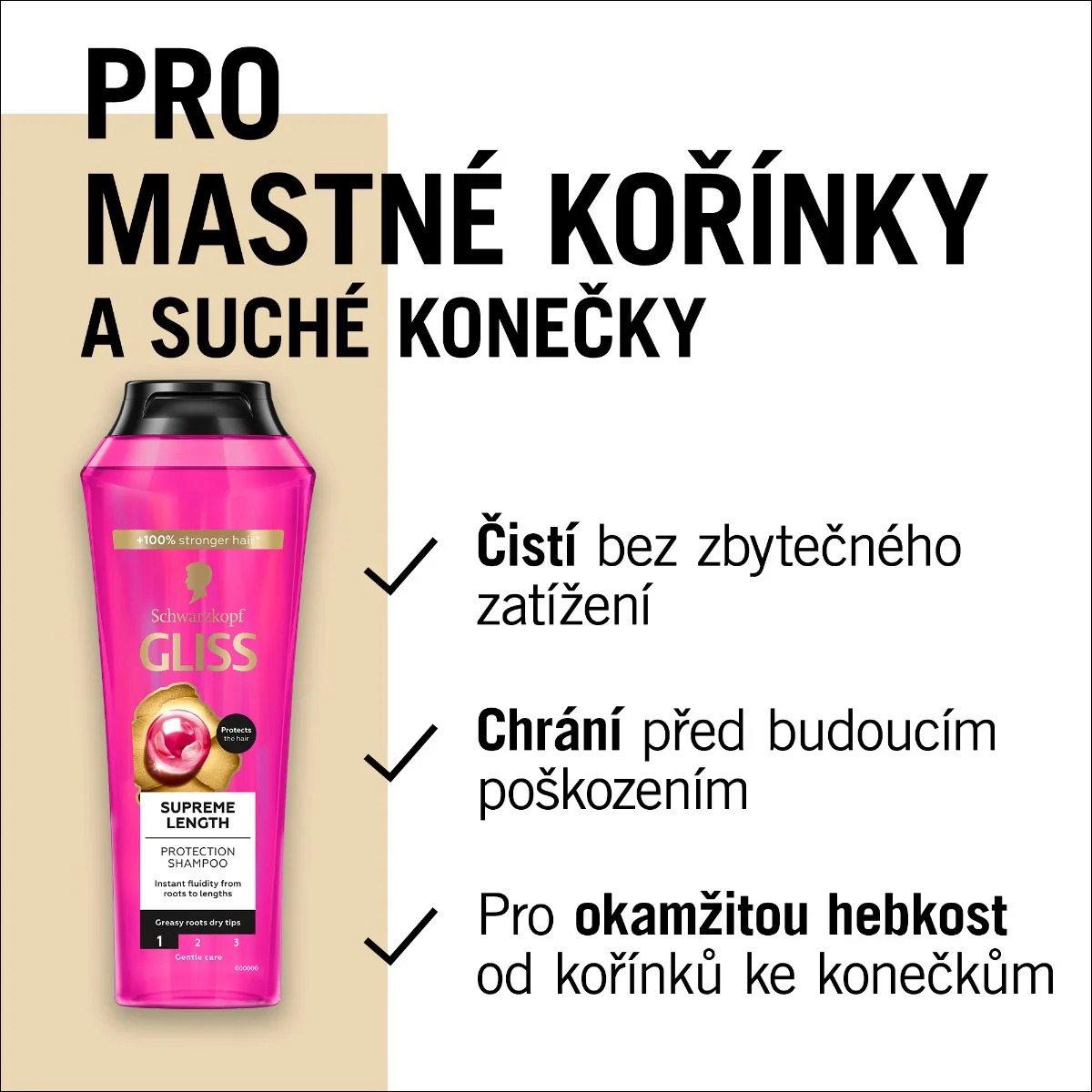 Gliss Supreme Length regenerační šampon 400 ml