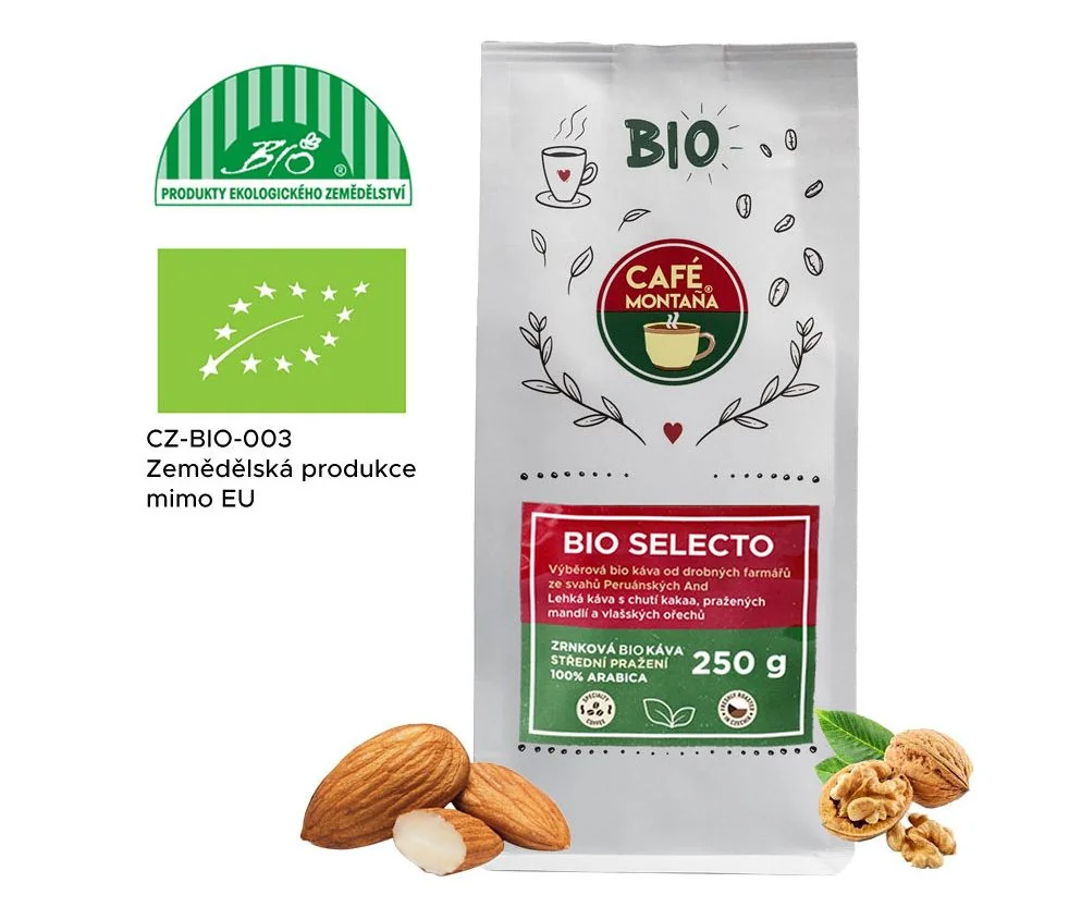 Café Montana Bio Selecto zrnková káva 250 g