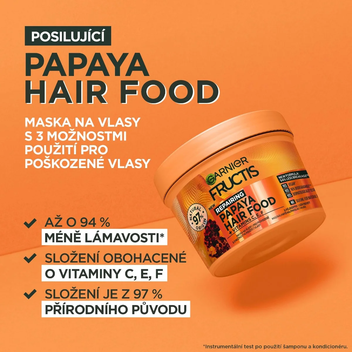 Garnier Fructis Hair Food Papaya regenerační maska pro poškozené vlasy 400 ml