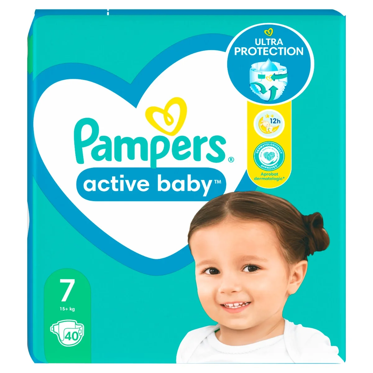 Pampers Active Baby Maxi Pack vel. 7 15+ kg dětské pleny 40 ks