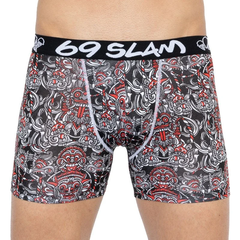 69SLAM Pánské boxerky fit bamboo totem mask (MPBTMS-BB) S 