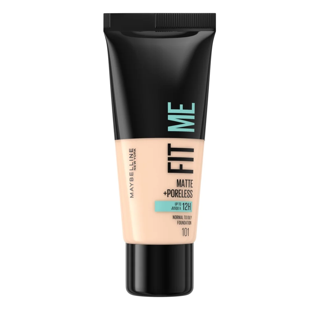 Maybelline Fit me Matte + Poreless odstín 101 True Ivory make-up 30 ml