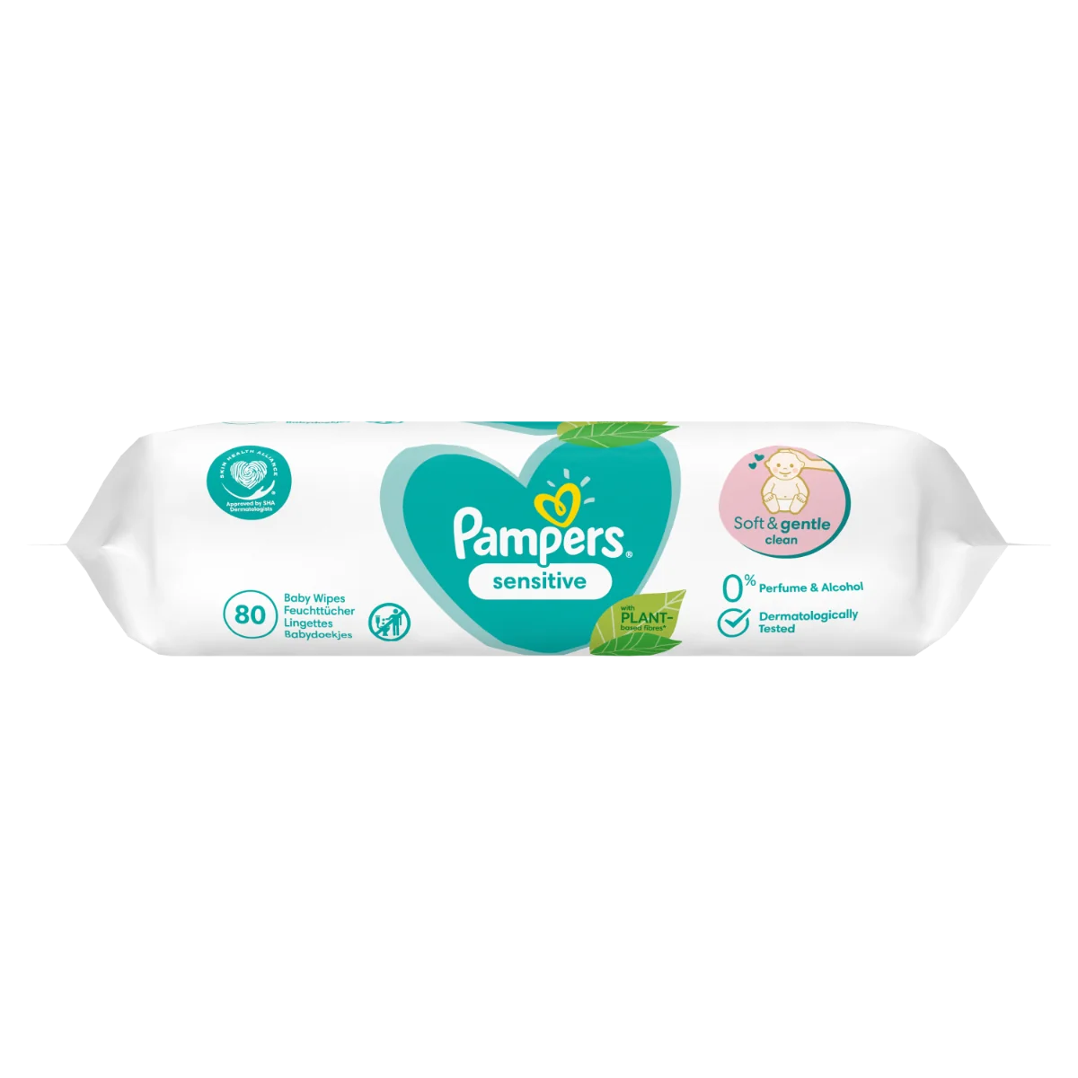 Pampers Sensitive vlhčené ubrousky 15x80 ks