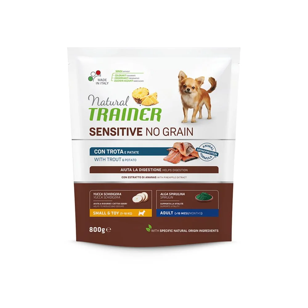 Natural Trainer No grain mini pstruh granule 800 g