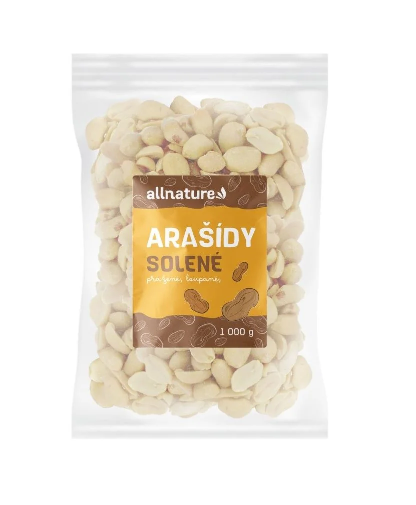 Allnature Arašídy pražené loupané solené 1000 g