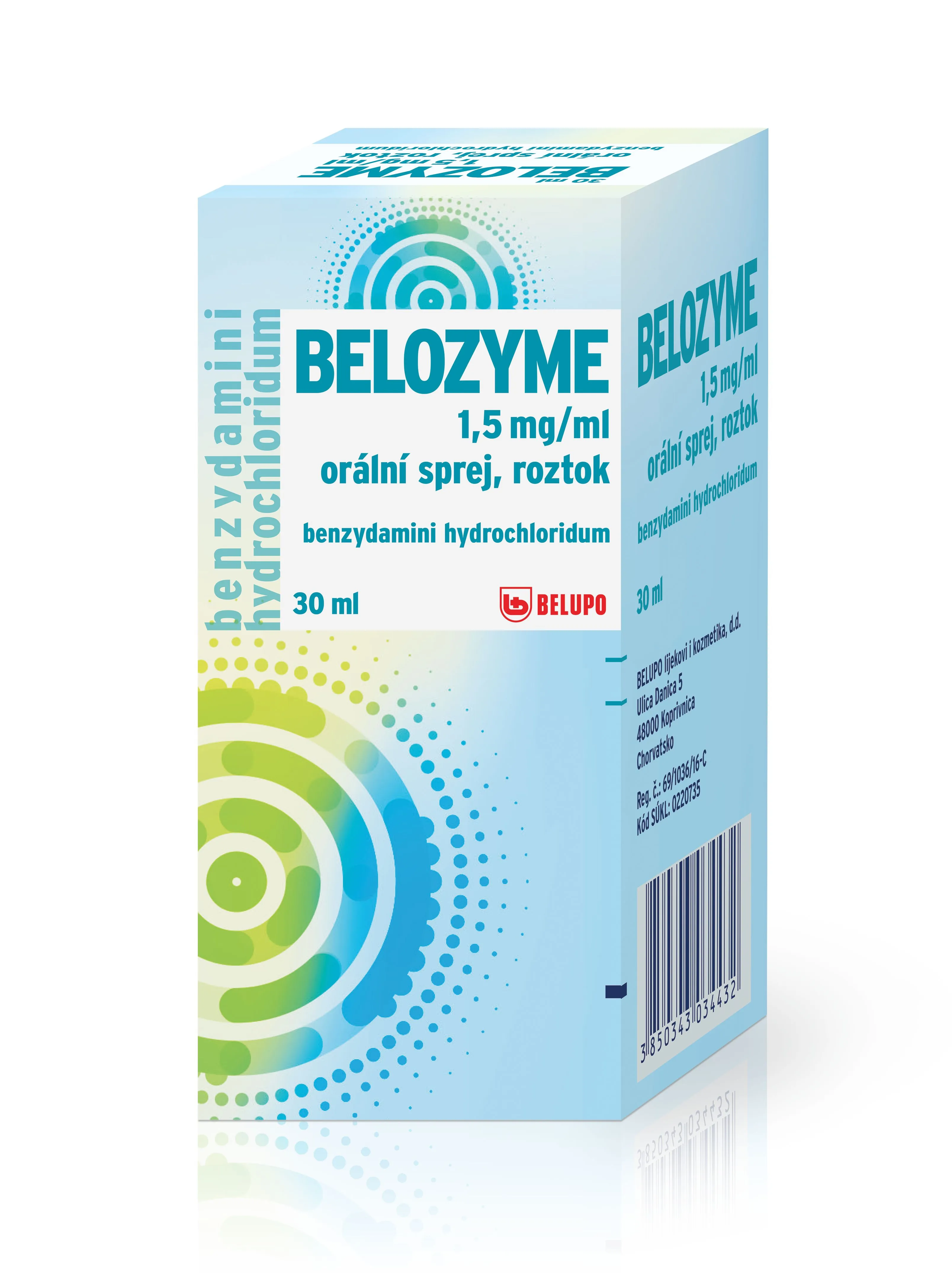 Belozyme 1,5 mg/ml orální sprej 30 ml