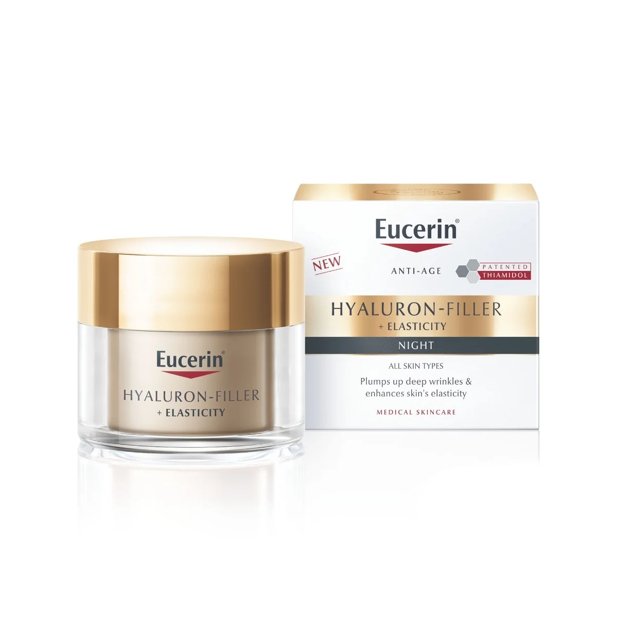 Eucerin Hyaluron-Filler + Elasticity noční krém proti vráskám 50 ml