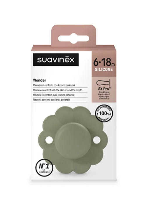 Suavinex Wonder Fyziologický dudlík 6-18m 1 kg hedge green